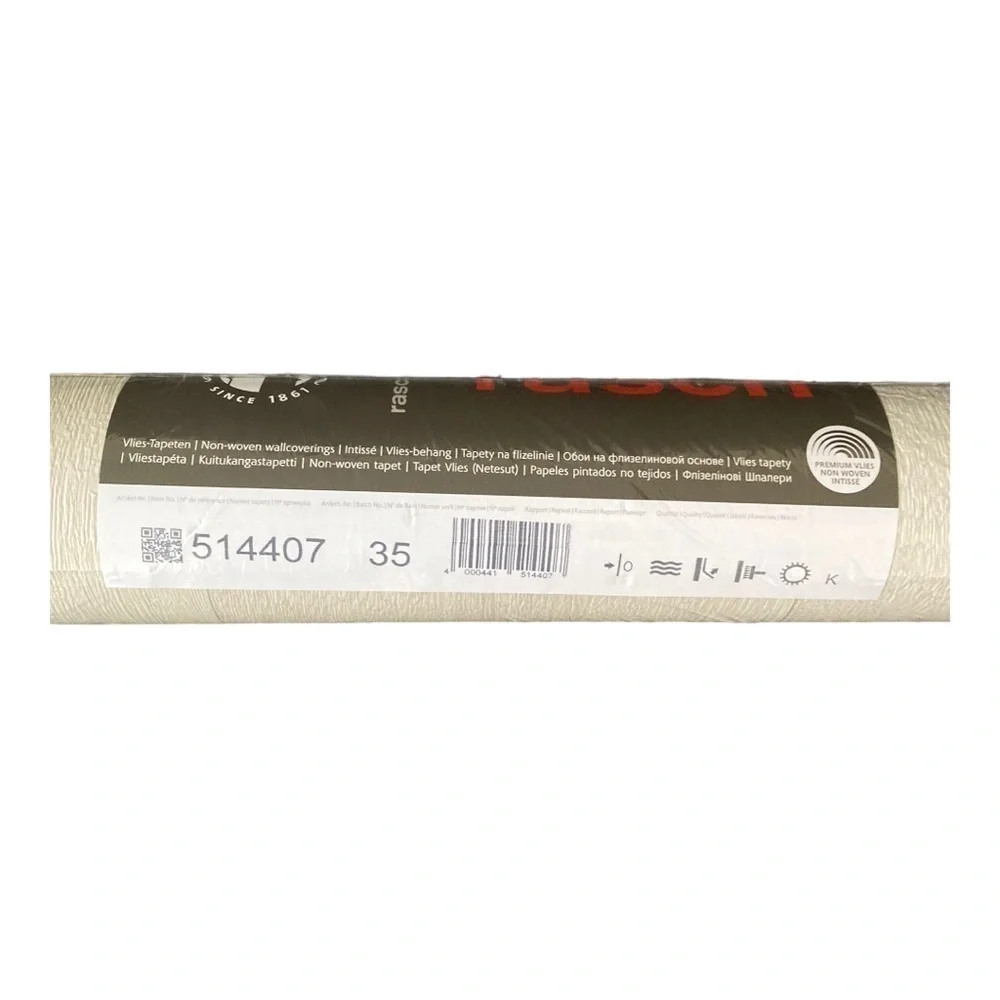 Rasch European Wallpaper wood design grey white 514407 NWT 1 Roll